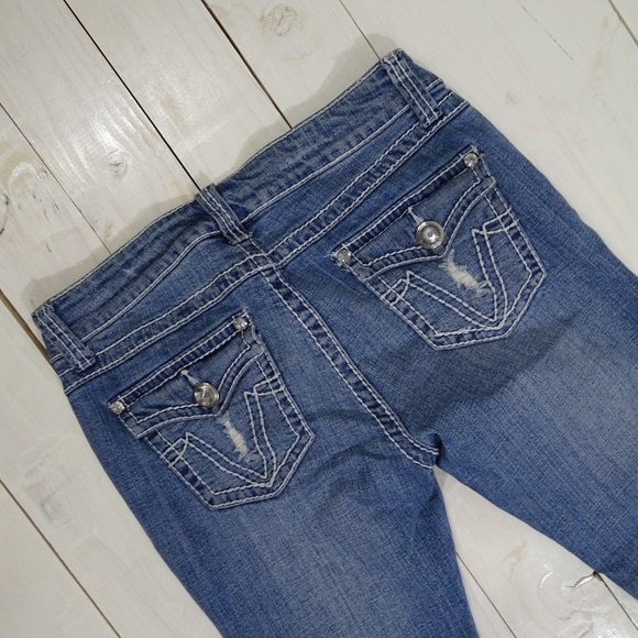 Love Notes Distressed Jeans Women's Juniors - Picture 3 of 7